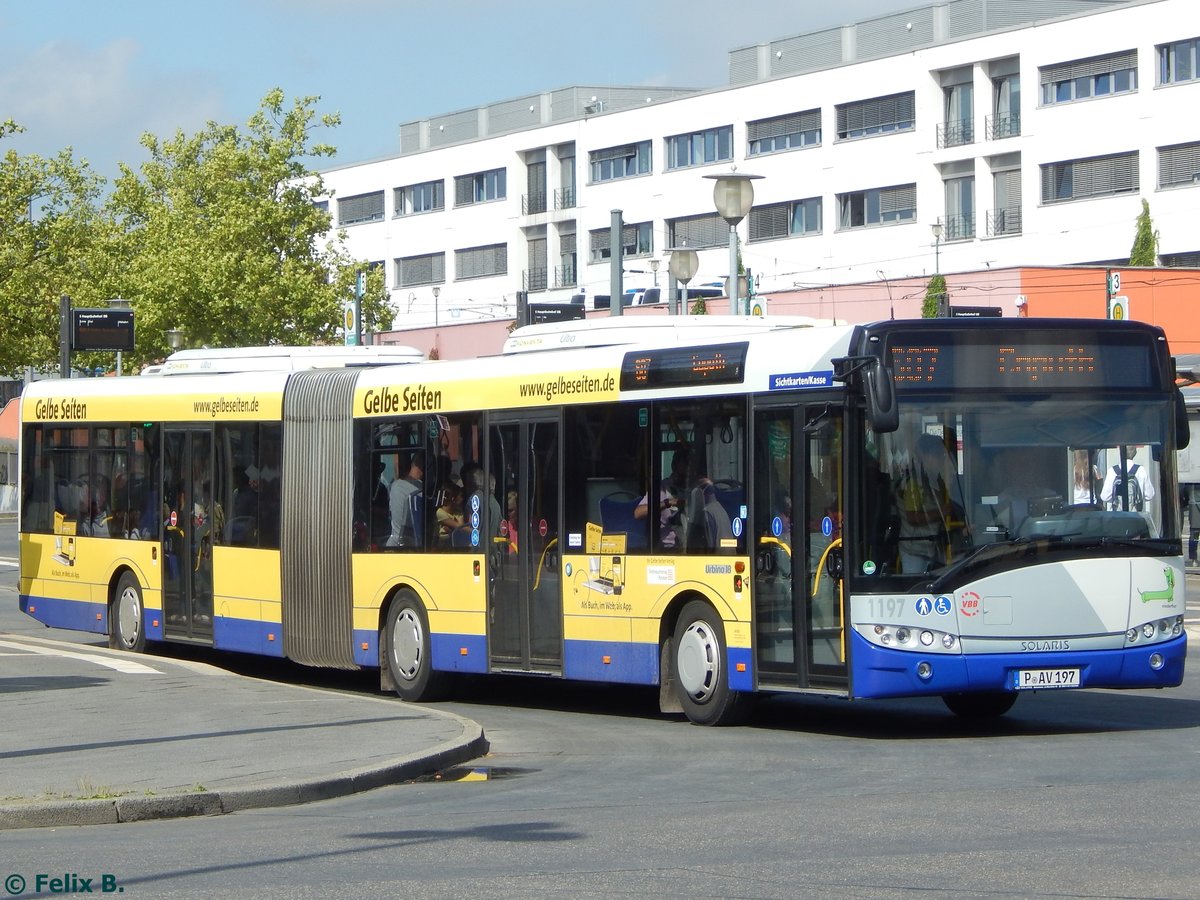 Solaris Urbino 18 von Beelitzer Verkehrs- und Servicegesellschaft mbH in Potsdam.