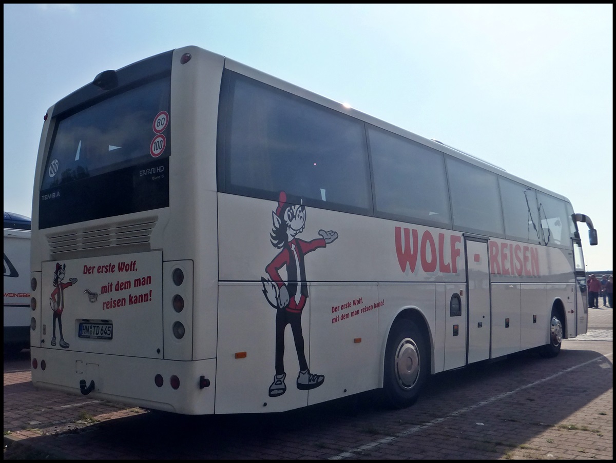 Temsa Safari HD von Wolf-Reisen aus Deutschland im Stadthafen Sassnitz.