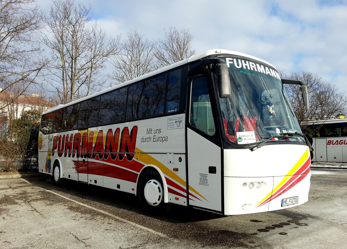 VDL BOVA vom Reisedienst Fuhrmann aus der BRD am 30.12.2014 in Krems. 