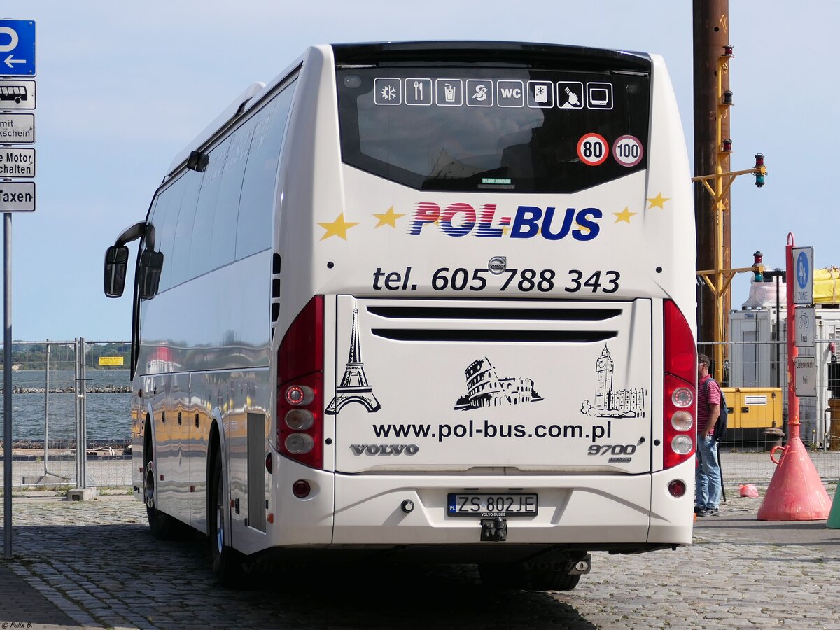 Volvo 9700 von Pol-Bus aus Polen in Stralsund.