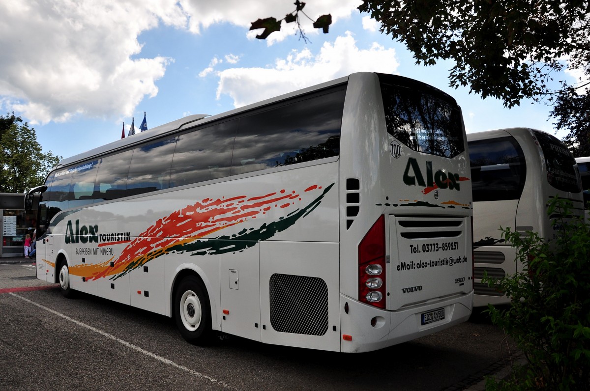 Volvo 9900 Euro 6 von der ALEX Bustouristik aus Deutschland am 17.August 2014 in Krems gesehen.