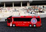 Mannschaftsbus von Bayern Mnchen vor der Allianz Arena im Legoland Gnzburg,7.8.2013.