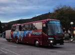 Bova Futura/420805/bova-bus-von-korado-reisen-aus BOVA Bus von Korado Reisen aus der CZ,mit Radanhnger,am 20.9.2014 in Krems.