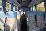 Gepflegte Sitze im ISUZU NOVA Ultra von Atlasbus aus der CZ in Krems.