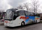 MERCEDES BENZ TOURISMO von PULAY Reisen aus Niedersterreich am 16.12.2012 in Krems an der Donau.