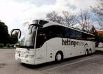 Mercedes Benz Tourismo von Hettinger Reisen aus der BRD am 16.9.2014 in Krems.
