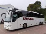 Mercedes Tourismo von Kanalbuss aus Schweden im Stadthafen Sassnitz.