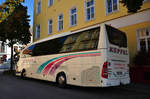 Mercedes-Benz Travego/577167/mercedes-travego-von-kppel-reisen-aus Mercedes Travego von Kppel Reisen aus der CH in Krems gesehen.