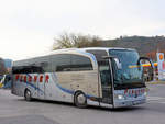 Mercedes-Benz Travego/597922/mercedes-travego-von-fischer-busreisen-aus Mercedes Travego von FISCHER Busreisen aus sterreich in Krems.