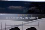 Seitendekor am Mercedes Benz Travego,Weltmeisterbus der deutschen National Mannschaft.