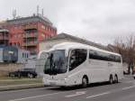 Scania Irizar/267569/scania-irizar-von-vega-tours-aus SCANIA IRIZAR von VEGA TOURS aus der CZ im Jnner 2013 in Krems an der Donau.
