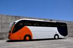 SCANIA Reisebus unterwegs im Norden auf der Insel Madeira,Mai 2013.