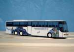 Reiseomnibus Setra S 319 GT-HD der Grevesmhlener Busbetriebe (GBB); mit Werbung fr den Landkreis Nordwestmecklenburg (NWM) als Urlaubsregion, Epoche V [Modell: AMW 71519]