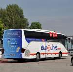 Setra 500er-Serie/481321/setra-515-hd-von-eurolines-aus Setra 515 HD von Eurolines aus der CZ im Juni 2015 in Krems.