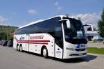 VOLVO 9900 (Sonderleuchten fr den nordischen Raum)von RWH ( Reisebusunternehmen Weinheimer) aus der BRD in Krems gesehen,