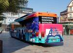 Infobus der Konrad-Adenauer-Stiftung steht auf den Universittsplatz in Fulda, 08-2020