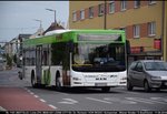 Ein MAN A21 LIONS CITY €6 von Dr. Richard (Wien) unterwegs im VOR REGIO Design als Stadtbus in Schwechat.