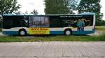 .....im Juni 2017 dieser Citaro der seit 2014 im Bestand ist bei den Verkehrsbetrieben Neubrandenburg wo den erstmal diese Busse von Mercedes angeschafft wurden 
....mit dem aktuellen Traffic Board fr HOCO Mbel und Mitarbeitern der Stadtwerke 