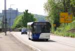 Solaris Urbino der Linie 110 (Schnellverkehr Vlklingen - Saarbrcken) hat gerade den Stadtbereich von Vlklingen verlassen.