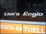 man-lions-regio/294478/lions-regio-logo-vom-man-lions 'Lion's Regio' Logo vom MAN Lion's Regio der RPNV in Bergen.