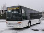 Setra 415 LE Business von Verkehrsunternehmen Unger aus Deutschland in Neustrelitz.