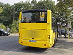 berlin-dr-herrmann-touristik-gmbh-co-kg/670266/heckpatie-eines-bus-der-marke-otokar Heckpatie eines Bus der Marke Otokar Vectio C an der Endhaltestelle auf der Linie 363 der BVG in Berlin.