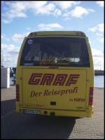 Mercedes Teamstar von Graf's Reisen aus Deutschland im Stadthafen Sassnitz.