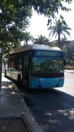 madrid-emt/353586/irisbus-castrosua-in-malaga-paseo-del Irisbus Castrosua in Malaga, Paseo del Parque am 30.6.14.
