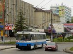 LKP (Львівське комунальне підприємство) Lviv Elektro Trans O-Bus 041 LAZ-52522 Baujahr 1997. Prospekt Viacheslava Chornovola, L'viv, Ukraine 24-05-2015.