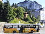 bern-postauto-schweiz-ag/621509/st-moritz-am-01-juli-2018 St. Moritz am 01. Juli 2018, steht vor dem Bahnhof ein Setra S 415 der Postbus.ch.
