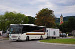 Iveco Crossway mit Radanhänger von Ladosa Reisen aus der CZ in Krems gesehen.