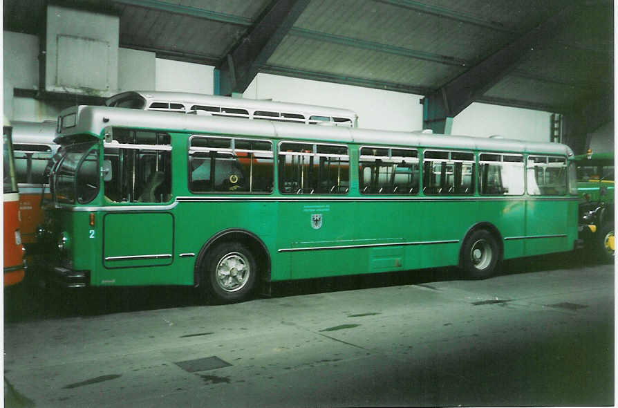 (001'930) - AFA Adelboden - Nr. 2/BE 263'015 - FBW/FHS (ex BVB Basel Nr. 51) im Oktober 1987 im Autobahnhof Adelboden