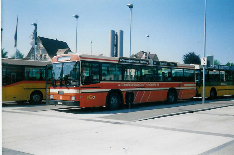 (012'408) - AKAG Kirchberg - Nr. C/SG 95'308 - NAW/R&J am 22. Mai 1995 beim Bahnhof Wil