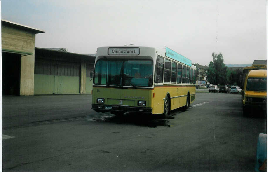 (014'516) - STI Thun - Nr. 54/BE 396'554 - Saurer/R&J am 17. Juli 1996 in Thun, Garage