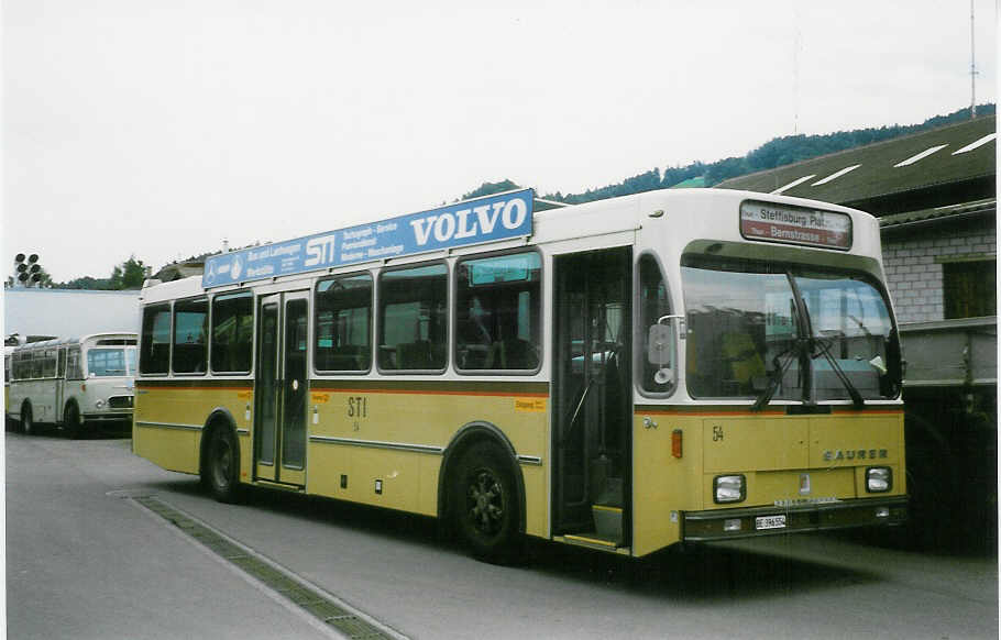 (023'535) - STI Thun - Nr. 54/BE 396'554 - Saurer/R&J am 18. Juni 1998 in Thun, Garage