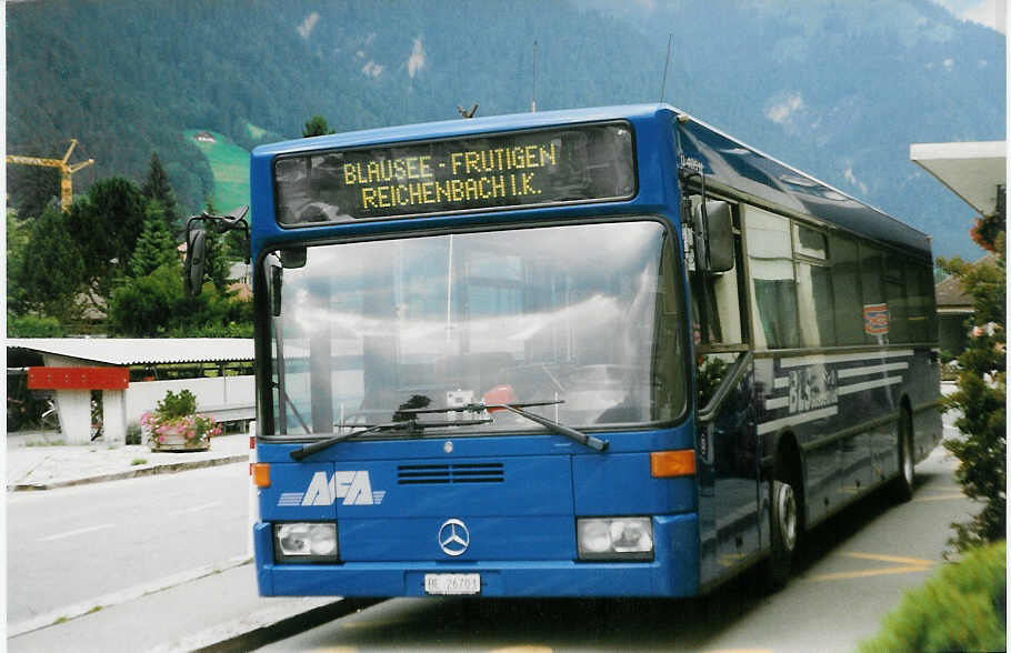 (023'920) - AFA Adelboden - Nr. 3/BE 26'703 - Mercedes am 8. Juli 1998 beim Bahnhof Frutigen
