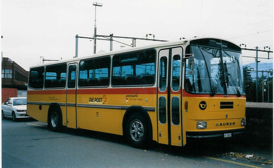 (026'229) - Flury, Balm - SO 20'031 - Saurer/Hess (ex P 24'233) am 27. September 1998 in Thun, Rosenau