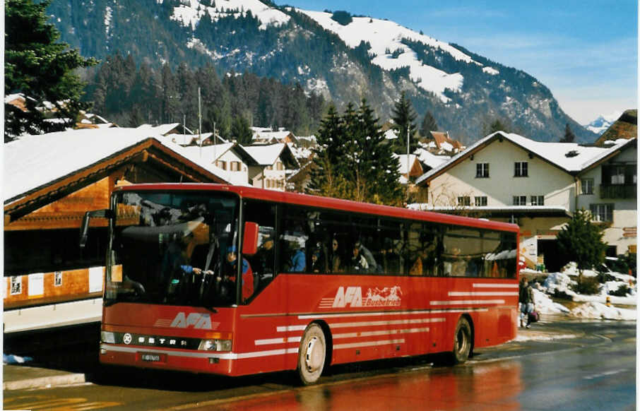 (029'605) - AFA Adelboden - Nr. 6/BE 26'706 - Setra am 27. Februar 1999 in Frutigen, Marktplatz