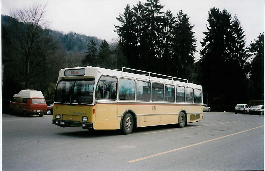 (030'307) - STI Thun - Nr. 49/BE 396'549 - Saurer/R&J am 20. Mrz 1999 bei der Schifflndte Thun