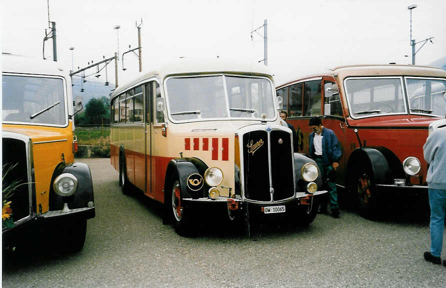 (035'824) - Imfeld, Sachseln - OW 10'065 - Saurer/Tscher (ex Ltscher, Neuheim) am 28. August 1999 in Oensingen, Saurertreffen