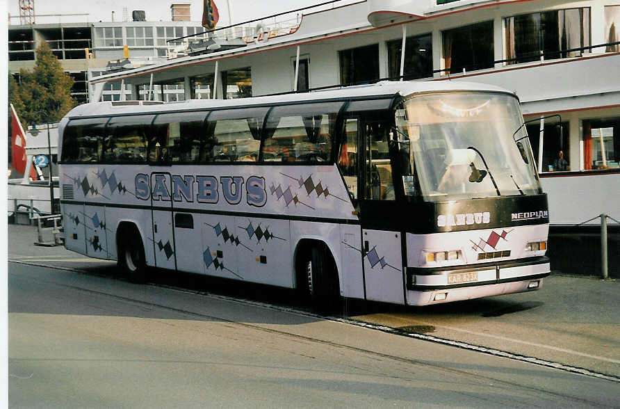 (037'220) - Aus Polen: Sanbus - KAR 823X - Neoplan am 6. Oktober 1999 bei der Schifflndte Thun
