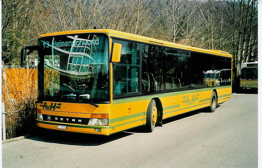 (039'926) - AvH Heimenschwand - Nr. 9/BE 36'720 - Setra am 21. Mrz 2000 bei der Schifflndte Thun