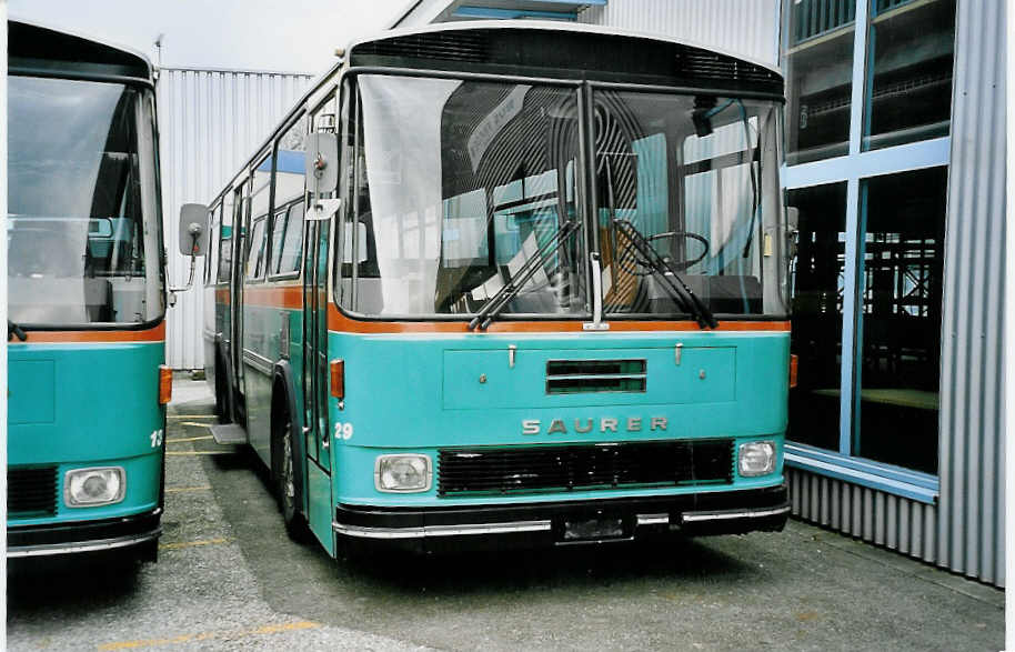 (044'724) - GFM Fribourg - Nr. 29 - Saurer/Hess am 17. Februar 2001 in Biel, BTR