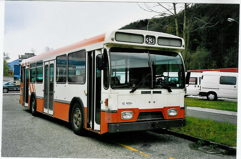 (045'815) - TPG Genve - Nr. 547/GE 96'554 - FBW/Hess-Lauber (ex Nr. 257) am 19. April 2001 in Biel, BTR