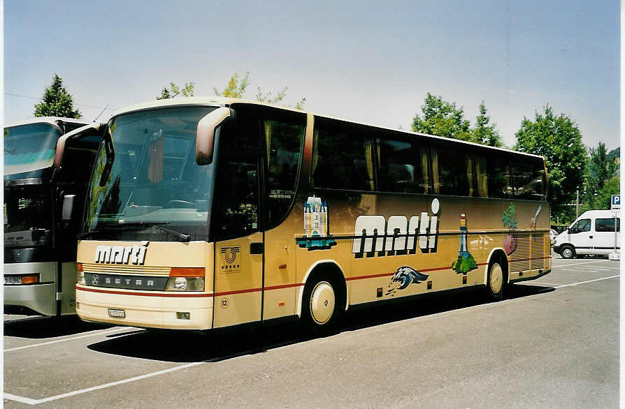 (053'916) - Marti, Kallnach - Nr. 12/BE 102'201 - Setra am 18. Juni 2002 in Thun, Seestrasse