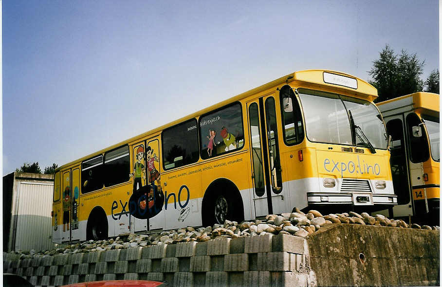 (055'607) - Expo.02, Biel - FBW/Tscher (ex ZVB Zug Nr. 20) am 31. August 2002 in Btzberg, Heiniger