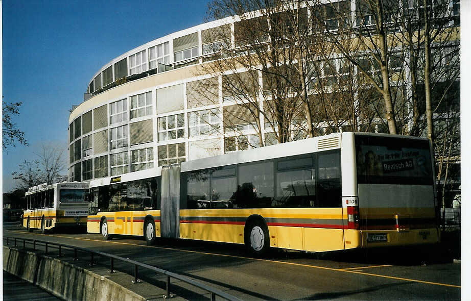 (073'230) - STI Thun - Nr. 105/BE 577'105 - MAN am 14. Dezember 2004 bei der Schifflndte Thun