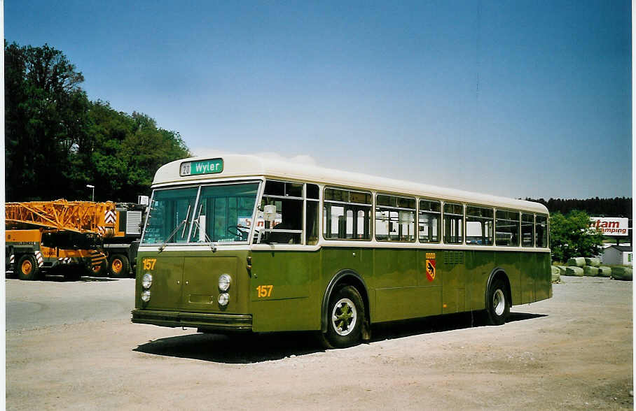 (076'834) - SVB Bern (TVB) - Nr. 157/AG 9380 U - FBW/Gangloff am 29. Mai 2005 in Hindelbank, Landi