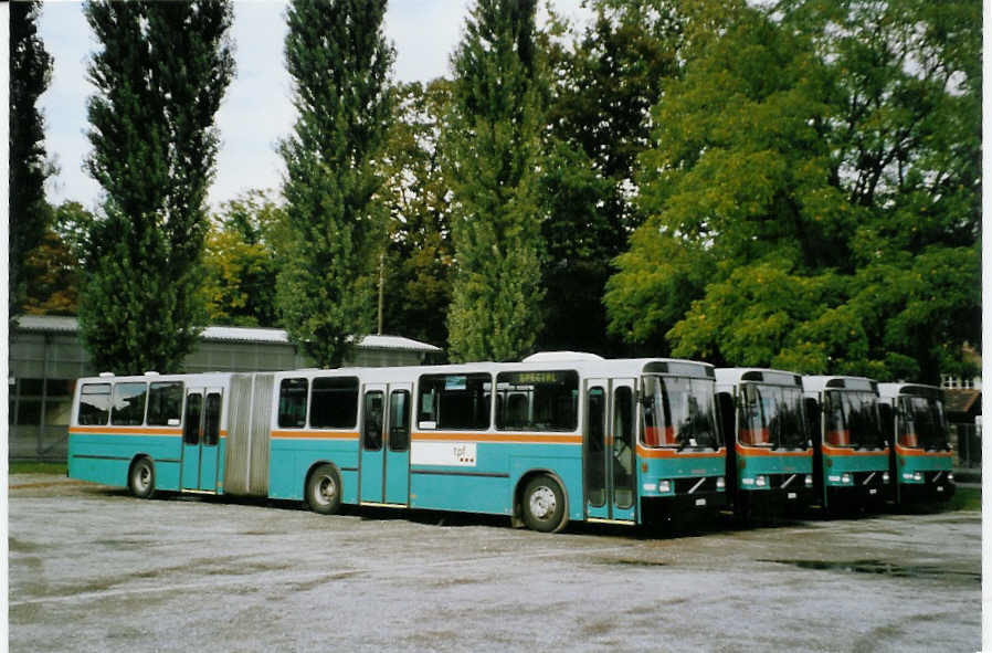 (080'333) - TPF Fribourg - Nr. 122/FR 300'278 - Volvo/Hess (ex GFM Fribourg Nr. 122) am 10. September 2005 in Thun, Lachenwiese