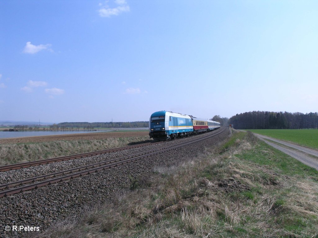 223 065 rollt bei Oberteich als ALX37976 nach Hof. 13.04.09
